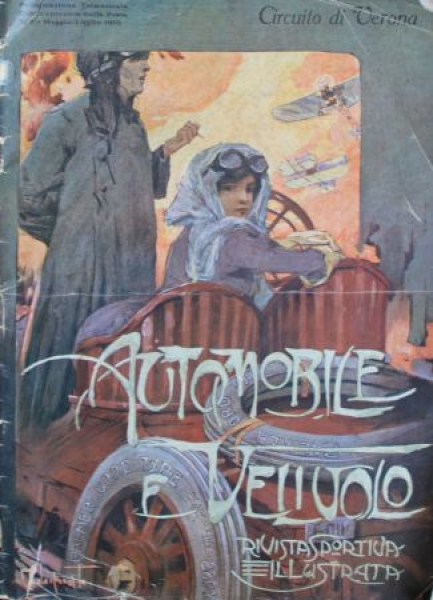 "Automobile e Velivolo - Rivista Sportiva" Motorracing-Program 1910 Circuit de Verona (8688)